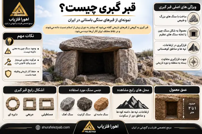اینفوگرافیک کامل قبر گبری چیست